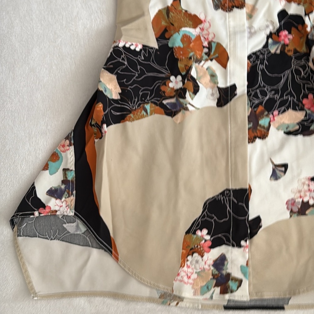 3.1 Phillip Lim x Target | Zip Front Woven Shirt Dress Paper Floral Print (M) - Picture 7 of 16